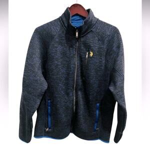 Us Polo Assn Mens Zip Up Jacket Long Sleeve Blue Size Medium